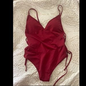 Wine Red Abercrombie&Fitch one piece bathing suit